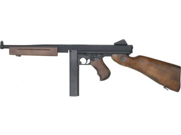 Airsoftová zbraň Thompson M1A1 Military - celokov, pravé dřevo, King Arms