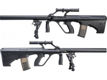 Airsoftová zbraň AUG TB Sniper - černá, dvojnožka, Snow Wolf, SW-020-AMOD