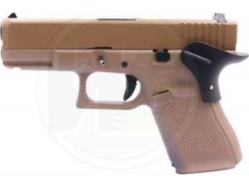 Airsoftová pístole R19 Secret Gen5 - písková TAN, kovový závěr, GBB, WE