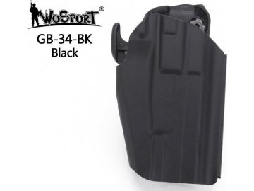 Opaskové pistolové pouzdro/holster GB34 pro Glock 19/VP9/USP - černé, Wosport