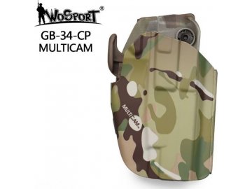 Opaskové pistolové pouzdro/holster GB34 pro Glock 19/VP9/USP - Multicam, Wosport