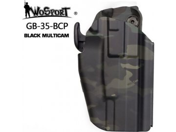 Opaskové pistolové pouzdro/holster GB35 pro Glock 17/M92 - Multicam Black, Wosport