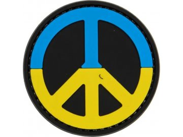 3D kruhová nášivka PEACE UA - barevná, GFC