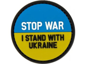 3D nášivka STOP WAR UA, I STAND … - barevná, GFC