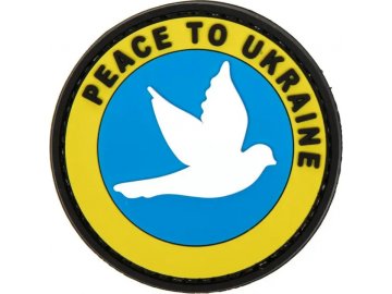 3D kruhová nášivka PEACE TO UA - barevná, GFC