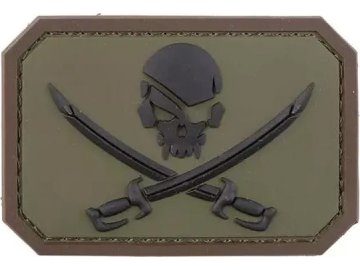 MSM 3D nášivka Pirát - olivová, Mil-Spec Monkey 01