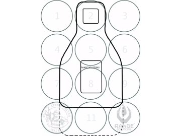 RAN Střelecký terč FBI KSI - 500ks, 500x700mm, Range Solutions 01