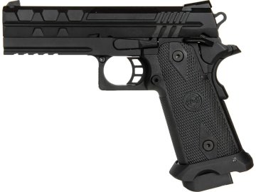 SRC Airsoftová pistole TARTARUS MK I 4,3" - černá, celokov, GBB, SRC 01