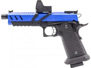 Airsoftová pistole Hi-Capa CS Vengeance s kolimátorem - modrá, GBB, VORSK
