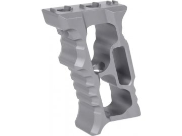 CNC Hliníková vertikální rukojeť TD Minivert na M-LOK/KeyMod - šedá, JJ Airsoft
