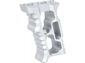 CNC Hliníková vertikální rukojeť TD Minivert na M-LOK/KeyMod - stříbrná, JJ Airsoft