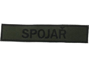 Textilní nášivka Jmenovka SPOJAŘ - zelená, Army