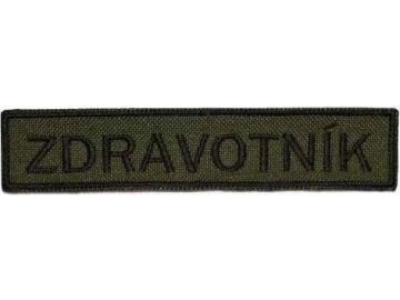 Textilní nášivka Jmenovka ZDRAVOTNÍK - zelená, Army