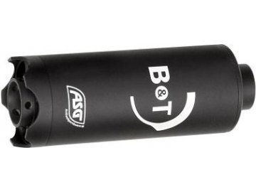 Nasvětlovací tlumič B&T 57x28mm - černý, závit 11mm + a 11mm -, ASG