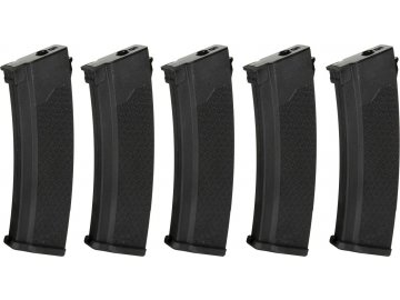 Zásobník Mid-Cap pro AK (J-Series) - 5ks, černý, tlačný, ABS, 175bb, Specna Arms