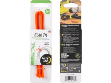 Vázací drát Gear Tie délky 12" - oranžový, 2ks, Nite Ize