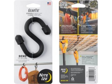 Ohebný háček Gear Tie Bendable S-Hook - černý, Nite Ize