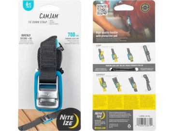 Upínací systém CamJam® Tie Down Straps 6" - černý, Nite Ize