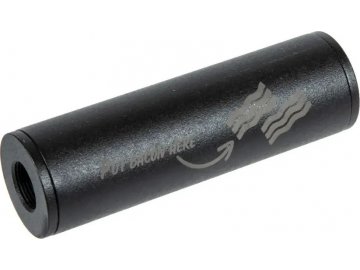 Tlumič Covert Tactical Standard "Put Bacon Here" 100x30mm - černý, kovový, Specna Arms