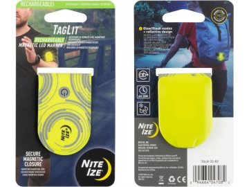 Nabíjecí magnetické značkovací LED světlo Nite Ize TagLit - žluté NEON, Nite Ize