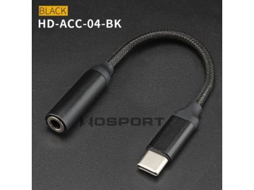 Prodlužovací kabel z USB-C na 3,5mm Jack - 12cm, Wosport