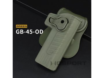 Opaskové pouzdro/holster pro modely Hi-Capa - zelené, Wosport