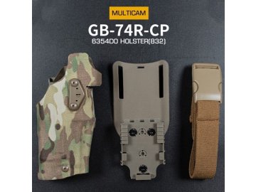 Komplet pistolového pouzdra 6354 DO pro Glock 17 se svítilnou - MC, Wosport