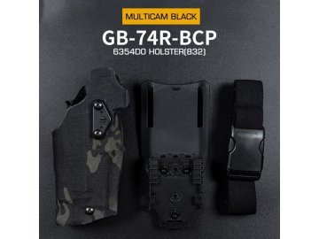 Komplet pistolového pouzdra 6354 DO pro Glock 17 se svítilnou - MC Black, Wosport