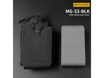 WSP Otevřená Single MOLLE sumka SRMP na zásobník M4 - černá, Wosport 01