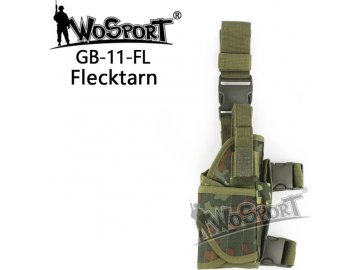 Taktické stehenní pouzdro TORNADO - Flecktarn, Wosport