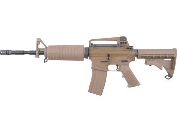 Wet Airsoftová zbraň M4A1 - písková TAN, celokov, open bolt, GBB, WE 01