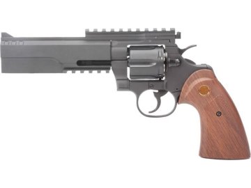 King Arms Airsoftový revolver Python 357 Evil - černý, celokov, GNB, Verze 2, King Arms 01