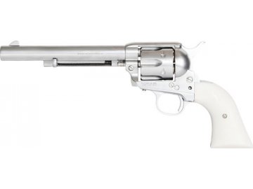 Airsoftový revolver SAA .45 Peacemaker M 6" - stříbrný, celokov, GNB, Verze 2, King Arms