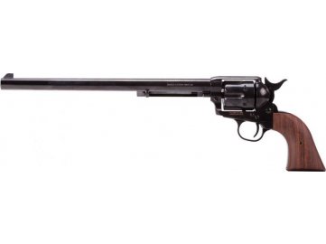 Airsoftový revolver SAA .45 Peacemaker L 11" - Electroplating Black, celokov, GNB, Verze 2, King Arms