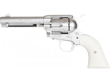 Airsoftový revolver SAA .45 Peacemaker S 4" - stříbrný, celokov, GNB, Verze 2, King Arms