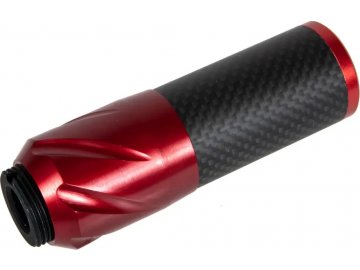 Karbonový tlumič DSL2 36x100mm - červený, Core Airsoft Italy
