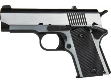 Airsoftová pistole 797 (AM.45) - stříbrná, kovový závěr, GBB, DBoys/Double Bell
