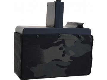 G&G Armament Bubnový zasobník pro CM16 LMG - Multicam Black, elektrický, 2500bb, G&G 01