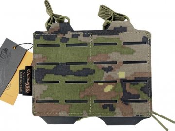 Otevřená MOLLE sumka na 2x M4 zásobník - Spanish Woodland, CONQUER Tactical Gear