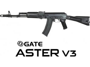 Airsoftová zbraň EL-74 MN + ASTER V3 - černá, ocelová, Essential, E&L