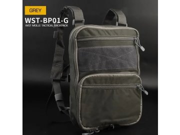 Batoh Tactical Flat Pack až 9,6L - šedý, Wosport