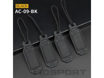 Visačka personalizovaná - 4ks, černá, Wosport