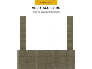 Jednoduchý Chest Rig s MOLLE Expansion panel - Ranger Green, Wosport