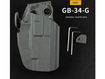 Opaskové pistolové pouzdro/holster GB34 pro Glock 19/VP9/USP - šedé, Wosport