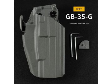 Opaskové pistolové pouzdro/holster GB35 pro Glock 17/M92 - šedé, Wosport