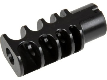 5KU Ocelový kompenzátor RRD-4C 14 Slim - černý, 14mm levotočivý, 5KU 01