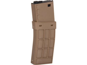 CYM Zásobník Waffle pro M4 - pískový TAN, plastový, točný, 450bb, CYMA 01