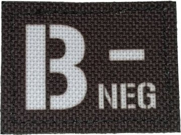 Textilní krevní skupina B NEG - Černobílá, A.C.M.