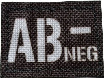 Textilní krevní skupina AB NEG - Černobílá, A.C.M.