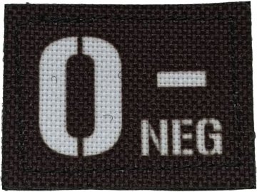 Textilní krevní skupina 0 NEG - Černobílá, A.C.M.